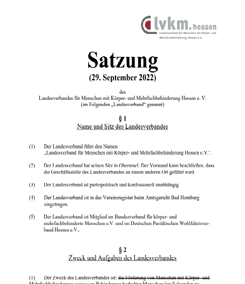 Satzung lvkm-hessen