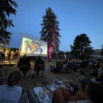 Publikum schaut auf Leinwand.